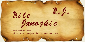 Mile Janojkić vizit kartica